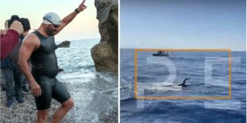 Τουρκική ακταιωρός παρενόχλησε τον Παραολυμπιονίκη Χαράλαμπο Ταϊγανίδη από τον Πολύμυλο που εκπλήρωνε το τάμα του