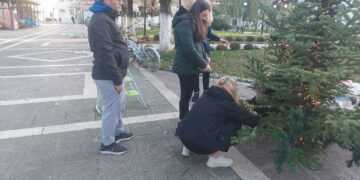 Το Χριστουγεννιάτικό του δέντρο στολίζει αυτή την ώρα το Σωματείο Κομμωτών Κουρέων Πτολεμαΐδας