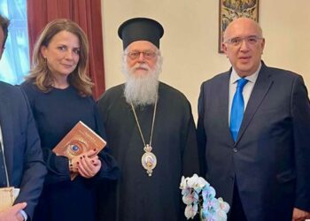 Συνάντηση του Υφυπουργού Μεταφορών Μιχάλη Παπαδόπουλου με τον Αρχιεπίσκοπο Αλβανίας Αναστάσιο