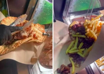 Αυτό είναι το τρίπιτο πιτόγυρο που σερβίρει μαγαζί στη Βόρεια Ελλάδα και έγινε viral