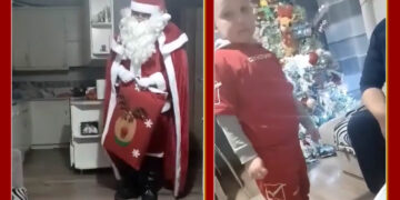 Πτολεμαΐδα: Η συγκινητική επίσκεψη του Αη Βασίλη στον μικρό μπόμπιρα που δεν μπόρεσε να κρατήσει τα δάκρυα του