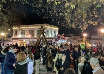 Άναψε το χριστουγεννιάτικο δέντρο στα Σέρβια