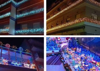 Ο ρυθμός των Χριστουγέννων “χτυπάει” στα στολισμένα μπαλκόνια και τις αυλές των σπιτιών  της Πτολεμαΐδας! (της Κούλας Πουλασιχίδου)