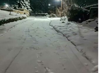 Βραδινή βόλτα στο Νυμφαίο με αρκετό χιόνι!