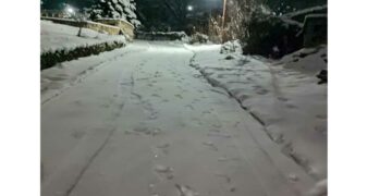 Βραδινή βόλτα στο Νυμφαίο με αρκετό χιόνι!