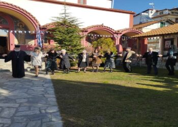 Ο κυκλικός παραδοσιακός χορός των Θεοφανείων 2023, στον Άγιο Διονύσιο εν Ολύμπω στο Βελβεντό, της Ιεράς Μητροπόλεως Σερβίων και Κοζάνης- Tου παπαδάσκαλου Κωνσταντίνου Ι. Κώστα