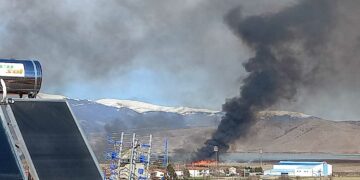 Πολύ έντονος καπνός στις Εργατικές κατοικίες Αμυνταίου