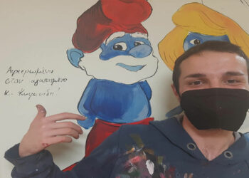 Παιδιατρική Κλινική Μποδοσάκειου: Η ξεχωριστή αφιέρωση του ζωγράφου Γιάννη Καραγιανόπουλου στον Διευθυντή Δημήτρη Κυφωνίδη