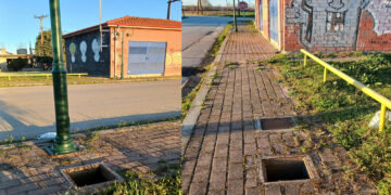 Πτολεμαΐδα: Το είδαμε κι αυτό!! Έκλεψαν καπάκια από φρεάτια σε πεζοδρόμια στο δρόμο για Μποδοσάκειο