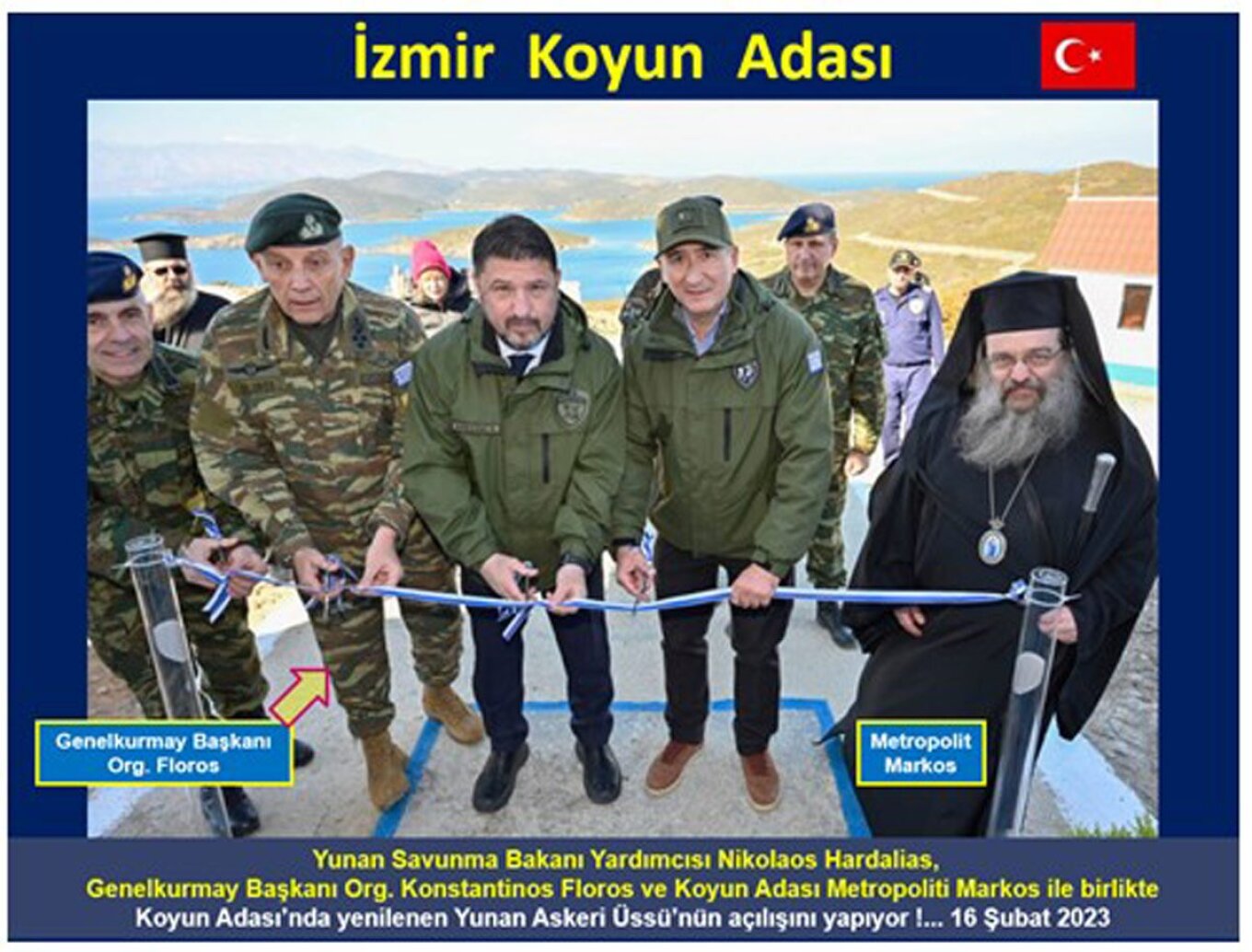 H φωτογραφία με την οποία «έντυσε» το προκλητικό δημοσίευμα η τουρκική εφημερίδα Sozcu