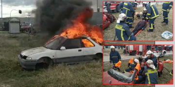 "Τροχαίο ατύχημα και κατάσβεση πυρκαγιάς" το σενάριο της θεαματικής άσκησης ετοιμότητας από από την Πυροσβεστική Πτολεμαΐδας