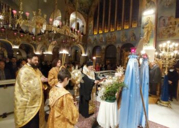 Παρουσία του Αρχιεπισκόπου Αριμαθαίας και Ιόππης κ.κ.Δαμασκηνού, οι Β’ Χαιρετισμοί στον Ιερό Ναό Αγίου Στεφάνου Πτολεμαΐδας! (Ρεπορτάζ της Κούλας Πουλασιχίδου)