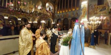 Παρουσία του Αρχιεπισκόπου Αριμαθαίας και Ιόππης κ.κ.Δαμασκηνού, οι Β’ Χαιρετισμοί στον Ιερό Ναό Αγίου Στεφάνου Πτολεμαΐδας! (Ρεπορτάζ της Κούλας Πουλασιχίδου)