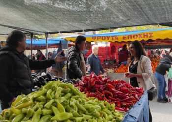 Στη λαϊκή αγορά της Κοζάνης η Έφη Μιχελάκη: «Η στήριξη παραγωγών και καταναλωτών είναι επιτακτική ανάγκη και πρέπει να επιτευχθεί με ένα πραγματικό πρόγραμμα ενίσχυσης»