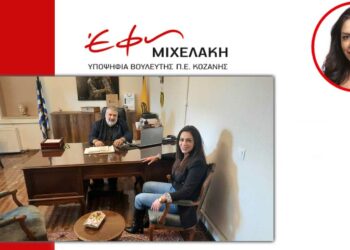Επίσκεψη της Έφης Μιχελάκη στον Δήμαρχο Εορδαίας : «Θα είμαι παρούσα ενεργά στην επίλυση των προβλημάτων του Δήμου»