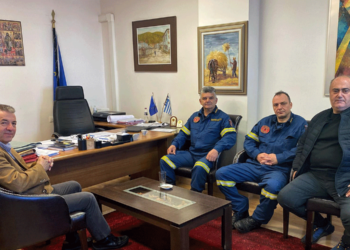 Επίσκεψη του νέου Διοικητή των Πυροσβεστικών Υπηρεσιών Νομού Κοζάνης στον Δήμαρχο Αμυνταίου