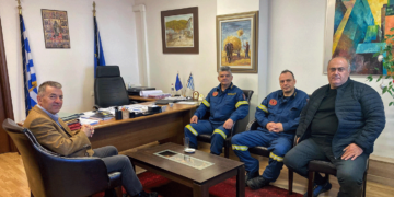 Επίσκεψη του νέου Διοικητή των Πυροσβεστικών Υπηρεσιών Νομού Κοζάνης στον Δήμαρχο Αμυνταίου