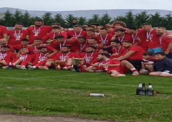 ΕΠΣ Φλώρινας: Η απονομή του κυπέλλου στους πρωταθλητές του Ερμή Αμυνταίου