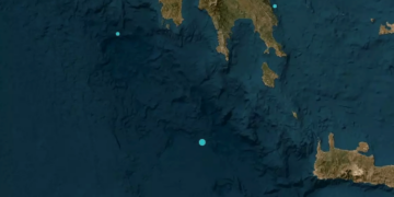 Σεισμός 3,7 Ρίχτερ μεταξύ Κρήτης και Πελοποννήσου