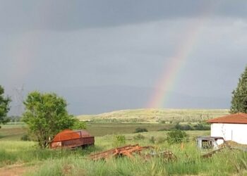 Διπλό ουράνιο τόξο στην Ασβεστόπετρα