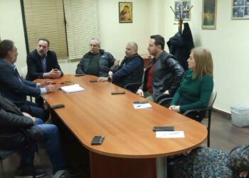 Συνάντηση του υποψήφιου βουλευτή ΣΥΡΙΖΑ Κώστα Πασσαλίδη με την διοίκηση του Εμπορικού συλλόγου Πτολεμαΐδας