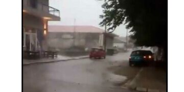 Έντονη βροχόπτωση με χαλάζι στο Ανατολικό Εορδαίας (βίντεο)