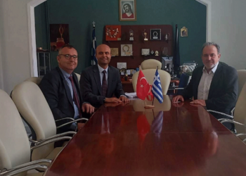 Επιμελητήριο Φλώρινας: Επίσκεψη του Τούρκου εμπορικού ακολούθου Ahmet Erdoğan στον πρόεδρο του Επιμελητηρίου Σ. Σαπαλίδη