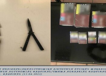 Φλώρινα: Αστυνομικοί έκαναν έλεγχο σε ΙΧ και βρήκαν αφορολόγητα τσιγάρα και δύο μαχαίρια – Δύο συλλήψεις