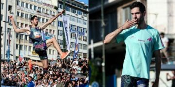 «Τρέλα» κι αποθέωση για τον Γρεβενιώτη Μίλτο Τεντόγλου στον Πειραιά – Έστελνε φιλιά στον κόσμο!