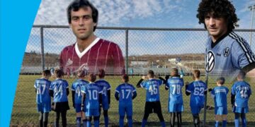 Oι θρύλοι του ποδοσφαίρου Χατζηπαναγής και Βαλαώρας στο τουρνουά της ΕΠΣ και του Δήμου Γρεβενών το Σάββατο 10 Ιουνίου