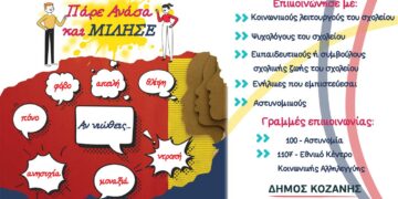 «Πάρε ανάσα και μίλησε»: Ενημερωτική δράση στην πλατεία της Κοζάνης σε θέματα παιδικής προστασίας τη Δευτέρα 12 Ιουνίου