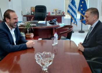 Συνάντηση του Δημάρχου Φλώρινας Βασίλη Γιαννάκη με τον Υπουργό Εθνικής Άμυνας Αλκιβιάδη Στεφανή