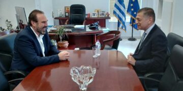 Συνάντηση του Δημάρχου Φλώρινας Βασίλη Γιαννάκη με τον Υπουργό Εθνικής Άμυνας Αλκιβιάδη Στεφανή