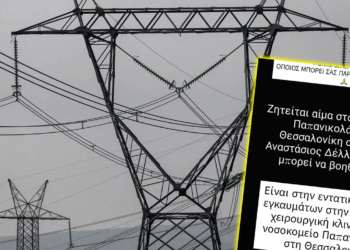 Εναερίτης του ΑΔΜΗΕ από τον Περδίκκα χτυπήθηκε από ρεύμα υπερυψηλής τάσης πυλώνων- Διεκομίσθη διασωληνωμένος στο Παπανικολάου