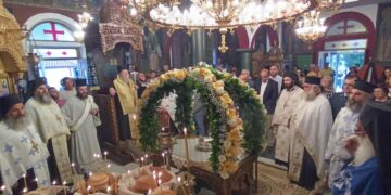 Προεξάρχοντος του Μητροπολίτου Φλωρίνης Πρεσπών & Εορδαίας κ.κ. Θεοκλήτου η υποδοχή Ιερού Λειψάνου Αγίου Υπατίου στο Αντίγονο Αμυνταίου ( ρεπορτάζ της Κούλας Πουλασιχίδου)