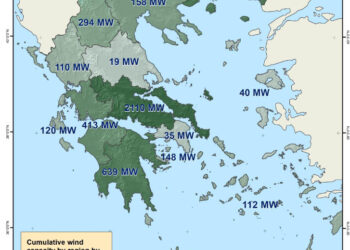 Στην 5η θέση Αιολικής Ενέργειας η Δυτική Μακεδονία- Αύξηση 5,4% στην παραγόμενη ισχύ το Α’ Εξάμηνο του 2023