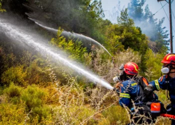 Φωτιά στην Καστοριά: Σε δύσκολο σημείο η επιχείρηση της Πυροσβεστικής – Ψηλά στο βουνό οι φλόγες
