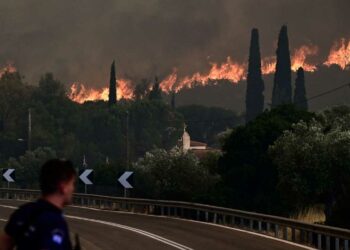 Μαίνονται οι πυρκαγιές για τρίτη μέρα - Μάχη για να μη φτάσει η φωτιά στην Eθνική Οδό στο ύψος των διυλιστηρίων