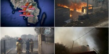 Ανεξέλεγκτο το πύρινο μέτωπο – Eκκενώνονται Λαγονήσι, Σαρωνίδα, Ανάβυσσος