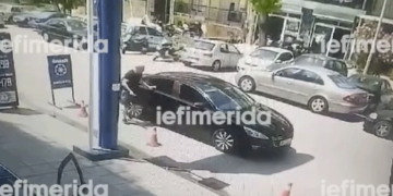 Βίντεο-σοκ από τη δολοφονία 50χρονου στη Θεσσαλονίκη - Ο δράστης τον πυροβολεί μέσα από το αυτοκίνητο