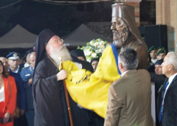 Αποκαλυπτήρια προτομής του Μακαριστού Μητροπολίτη Δράμας κυρού Παύλου στην Παναγία Σουμελά στο Βέρμιο