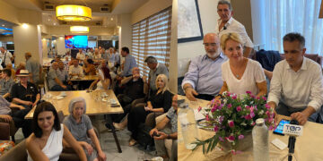 Η συγκέντρωση των τοπικών στελεχών της ΝΔ για τη στήριξη Κασαπίδη