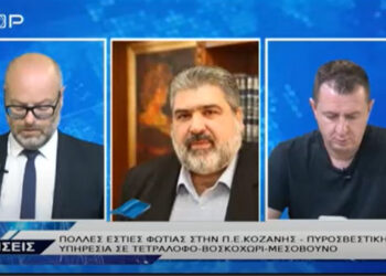 Ο Δήμαρχος Εορδαίας Π. Πλακεντάς στο Top Channel για το ενεργό μέτωπο φωτιάς στο Μεσόβουνο-VIDEO