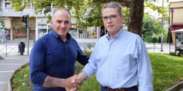 Η επίσημη ανακοίνωση της υποψηφιότητας του Μίλτου Μαγγιρίδη με τον Λάζαρο Μαλούτα