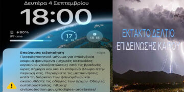 Κοζάνη: Προειδοποιητικό μήνυμα του “112” στα κινητά για έκτακτα καιρικά φαινόμενα