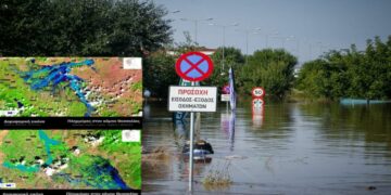 Αδιανόητη καταστροφή από τις πλημμύρες στη Θεσσαλία, σοκάρει η νέα δορυφορική εικόνα, πάνω από 750.000 στρέμματα έγιναν λίμνες