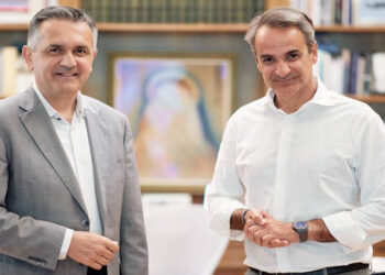 Συνάντηση Μητσοτάκη – Κασαπίδη, στο Μέγαρο Μαξίμου (εικόνα)