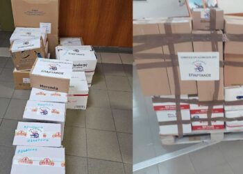 Παράδοση ανθρωπιστικής βοήθειας από τον ΣΠΑΡΤΑΚΟ στους πληγέντες της Θεσσαλίας