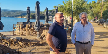 Επίσκεψη του Δημάρχου Βοΐου και αποστολή μηχανήματος έργου στις πληγείσες περιοχές του Δήμου Νοτίου Πηλίου