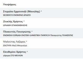 ΥΠΕΣ: Μπροστά ο Στεργίου στο 25% στο Βελβεντό – Ζευκλής στο Βόιο στο 21%, Πλακεντάς στο 10% στην Εορδαία, Μαλούτας στην Κοζάνη και Ελευθερίου στα Σέρβια